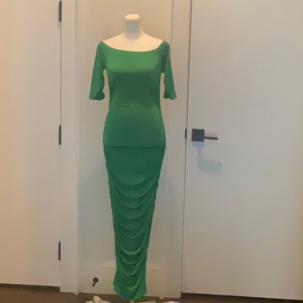 L'AGENCE Vibrant Green Dress